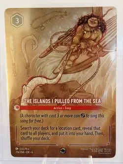 Disney Lorcana The Islands I Pulled From The Sea Enchanted Azurite Sea 216/204 - Image 2