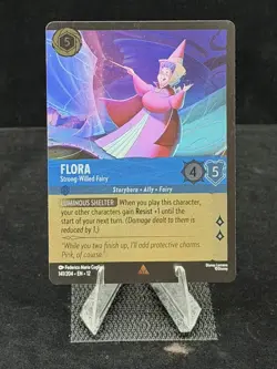 Disney Lorcana-Wilds Unknown-Flora-Strong-Willed Fairy-#141-Cold Foil-M/NM - Image 4