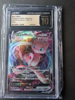 CGC PRISTINE 10 Mew VMAX 054/172 RRR VSTAR Universe s12a Pokemon Card - Image 1