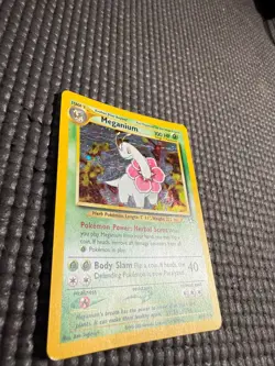 Pokemon Card Meganium Neo Genesis WOTC 10/111 Holo Creased HP - Image 2