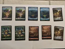 Chocobo Track Foil Full Art BASIC LAND NM Final Fantasy MTG Magic Lot of 10 - Image 1