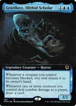 Grazilaxx, Illithid Scholar (Extended Art) FOIL 367 AFR NM - Image 1