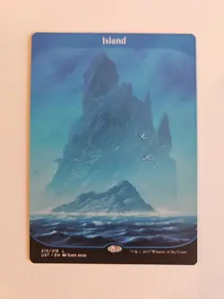 1x NM Island Unstable UST Magic Gathering MtG Borderless Basic Land John Avon - Image 1