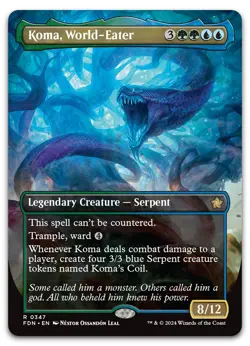 Koma, World-Eater (Borderless) #347 (NM) Foundations FDN Magic MTG - Image 1