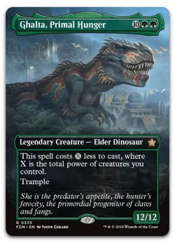 Ghalta, Primal Hunger (Borderless) #335 (NM) Foundations FDN Magic MTG - Image 1