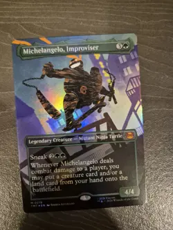 Michelangelo, Improviser (Borderless) Teenage Mutant Ninja Turtles Foil - Image 1