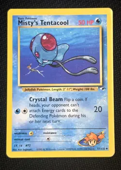 Pokemon TCG Misty's Tentacool Gym Heroes VINTAGE 1999 WIZARDS OF THE COAST - Image 1