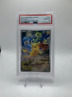 2023 POKEMON SVP PALDEA EVOLVED ETB PROMO #027 PIKACHU PSA 10 - Image 1