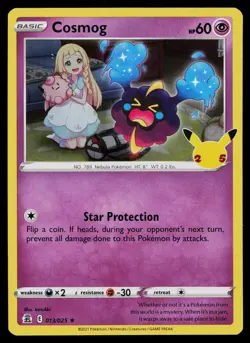 COSMOG 013/025 RARE CELEBRATIONS POKEMON HOLO NM - Image 1