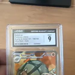 Golem ex CGC 9 Ultra Rare Holo Pokemon TCG Scarlet & Violet 151 189/165 - Image 3