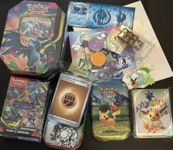 Pokemon TCG Gift Box New Sealed Charizard Tin + Phantasmal Flames Booster Bundle - Image 1