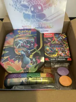 Pokemon TCG Gift Box New Sealed Charizard Tin + Phantasmal Flames Booster Bundle - Image 2