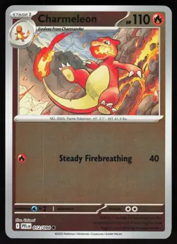 Charmeleon 012/094 Common Phantasmal Flames Pokemon Reverse Holo Near Mint - Image 1
