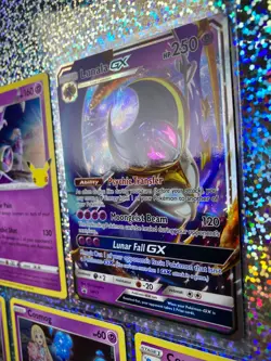 Pokemon TCG: Holo 015/025 Lunala & 013/025 Cosmog; Promo SM17 Lunala GX - Image 3