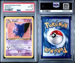 Pokemon Gengar Fossil 1st Edition NON Holo Rare #20 PSA 6 - Image 5