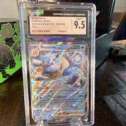 CGC 9.5 Blastoise ex Holo Double Rare SV 151 009/165 English 2023 - Image 1