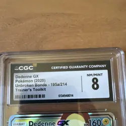 CGC 8 Dedenne GX 195A/214 Alternate Art Promo Holo Pokemon TCG 2020 - Image 3