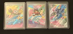 Pokemon First Partner Illustration Collection Series 1 Alolan Starters Promo Set - Image 1