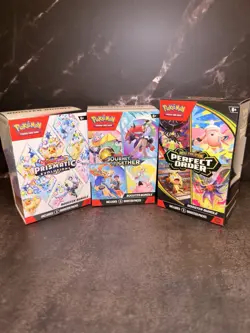 Pokemon TCG Tins, Lot Of 8, Empty with empty booster boxes - Image 2