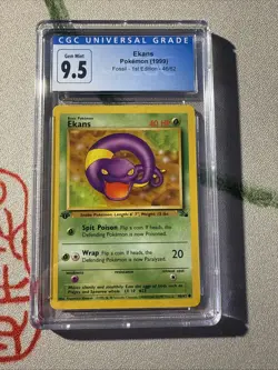 1999 Pokemon Fossil- 1st Edition Ekans 46/62 - CGC 9.5 Gem Mint - Image 1