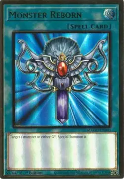 Monster Reborn - MAGO-EN045 - Premium Gold Rare - 1st Edition - Lightly Played - Image 1