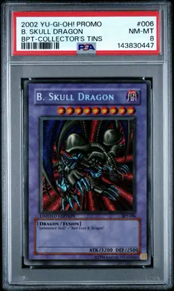 2002 Yu-Gi-Oh! B. Skull Dragon BPT Secret Rare PSA 8 - Image 1