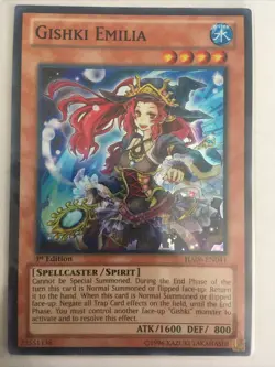 Yugioh Gishki Emilia HA06-EN041 1st Edition Super Rare - Image 1
