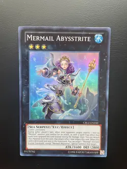 Yugioh Mermail Abysstrite CBLZ-EN050 Super Rare Unlimited Edition LP - Image 1