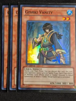 Yugioh - 3x Gishki Vanity HA05-EN032 1st Edition Super Rare NM - Image 1