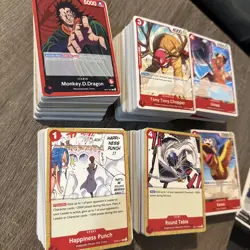 Bulk Red Common Cards For One Piece Trading Card Game For Deck Building - Image 2