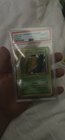 1998 Pokemon Japanese Vending Series 1 #14 Kakuna PSA 10 graded card - Image 2
