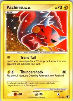 Pachirisu 43/100 Majestic Dawn Pokemon TCG LP Normal - Image 1