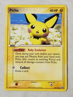 Played (LP) Pichu - Non-Holo #59 Emerald Pokemon TCG - Image 1