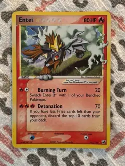 Pokemon TCG Entei Star 113/115 EX Unseen Forces Holo Ultra Rare Fukuda - Image 2