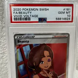 2020 Pokemon SWSH Vivid Voltage Full Art Beauty #181 - PSA 10 GEM MINT - Image 2