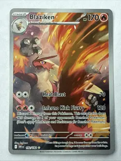 Pokemon Destined Rivals Blaziken IR Illustration Rare 192/182 - Image 1