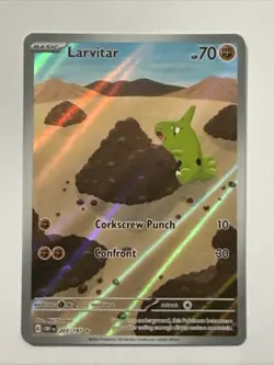 Pokemon Larvitar - 203/197 SV03: Obsidian Flames Illustration Rare NM - Image 1