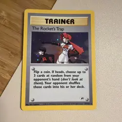 Pokemon TCG The Rocket's Trap 19/132 Holo Rare Gym Heroes 2000 WOTC VTG LP - Image 1