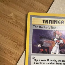 Pokemon TCG The Rocket's Trap 19/132 Holo Rare Gym Heroes 2000 WOTC VTG LP - Image 5