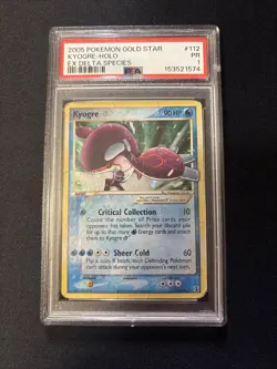 Kyogre Gold Star 112/113 EX Delta Species Holo 2005 Pokemon PSA 1 - Image 1