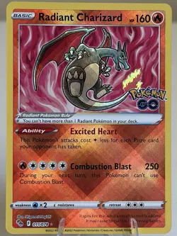 Radiant Charizard 011/078 Pokemon GO Holo Mint - Image 3