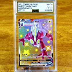 Pokemon SWSH Shining Fates Toxtricity VMAX SV113/SV122 AGS Mint+ 9.5 Holo Rare - Image 1