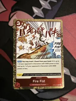 One Piece TCG Pillar of Strength Foil Fire Fist (018) - Image 1