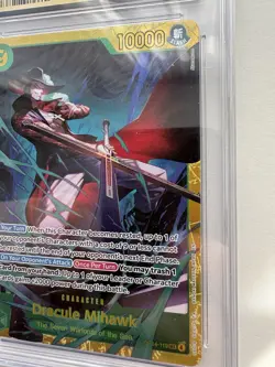 Pristine 10 CGC Graded Dracule Mihawk (SR) One Piece OP14-119 Free UK Delivery - Image 5