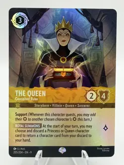 Disney Lorcana Fabled THE QUEEN Conceited Ruler Epic Foil #205/204 - Image 1