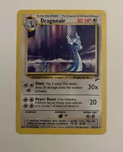Dragonair Base Set 2 Regular Rare Pokemon TCG 022/130 Vintage Card - Image 1