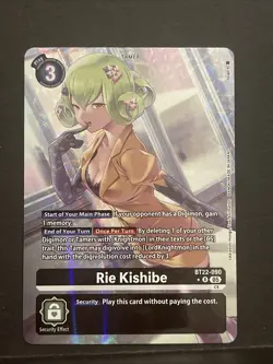 Digimon Card Game Rie Kishibe BT22-090 Alt Art 1 Star R Cyber Eden - Image 1