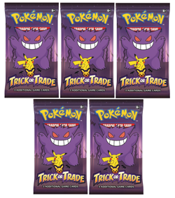 Pokemon Card - Trick or Trade - Halloween - 3 Card Booster Pack - x5 Packs - Image 1