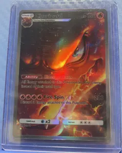 Pokemon Charizard Anime Card Full Art Fanart Custom Card Holo ACG DIY - Image 1