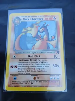 *clean* Dark Charizard 4/82 Team Rocket Holo Pokemon Card ~ LP/MP - Image 1